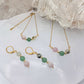 LIDERAR CON AMOR-Conjunto de joyas de kunzita, aventurina verde y prehnita
