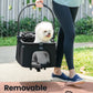 Pet Stroller 4 Wheel Dog Cat Foldable Removable Carrier 33lb Black