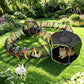 5-in-1 Outdoor Cat Enclosure with Tunnels, Portable Pop-Up Catio Playpen