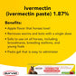 Durvet Ivermectin Horse Wormer Apple Flavor Broad Spectrum Equine Dewormer 4PCK