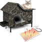 Insulated Weather-Resistant Heated Cat Shelter with Thermostatic Pad – Medium