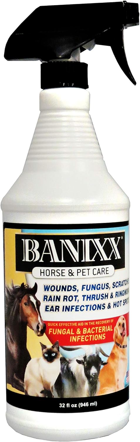 Banixx Horse & Pet Care Spray 32 oz – Skin & Coat Care Solution – Multi-Pet – USA Made