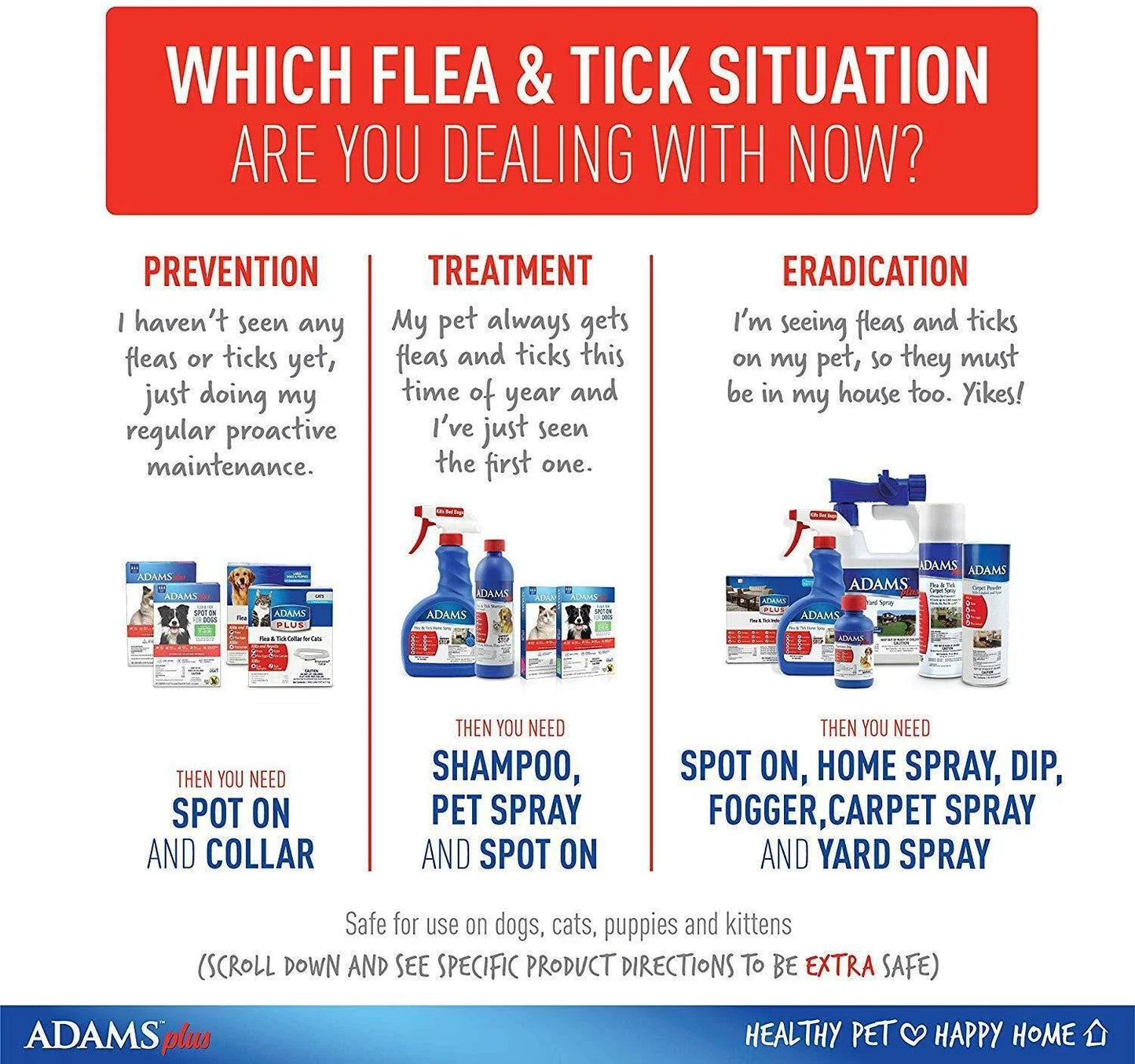Adams Plus Flea & Tick Carpet Spray Indoor Home Pest Control 16 oz.