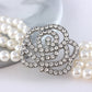 Four-row Pearl-studded Rose Cat And Dog Ornament Accessory
