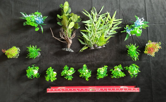 Premium Artificial Aquarium Plant Package for Fish Tank. NATURE AT ITS BEST