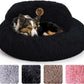 Medium Calming Dog Bed 30in Donut Plush Washable Bed Up to 45lbs