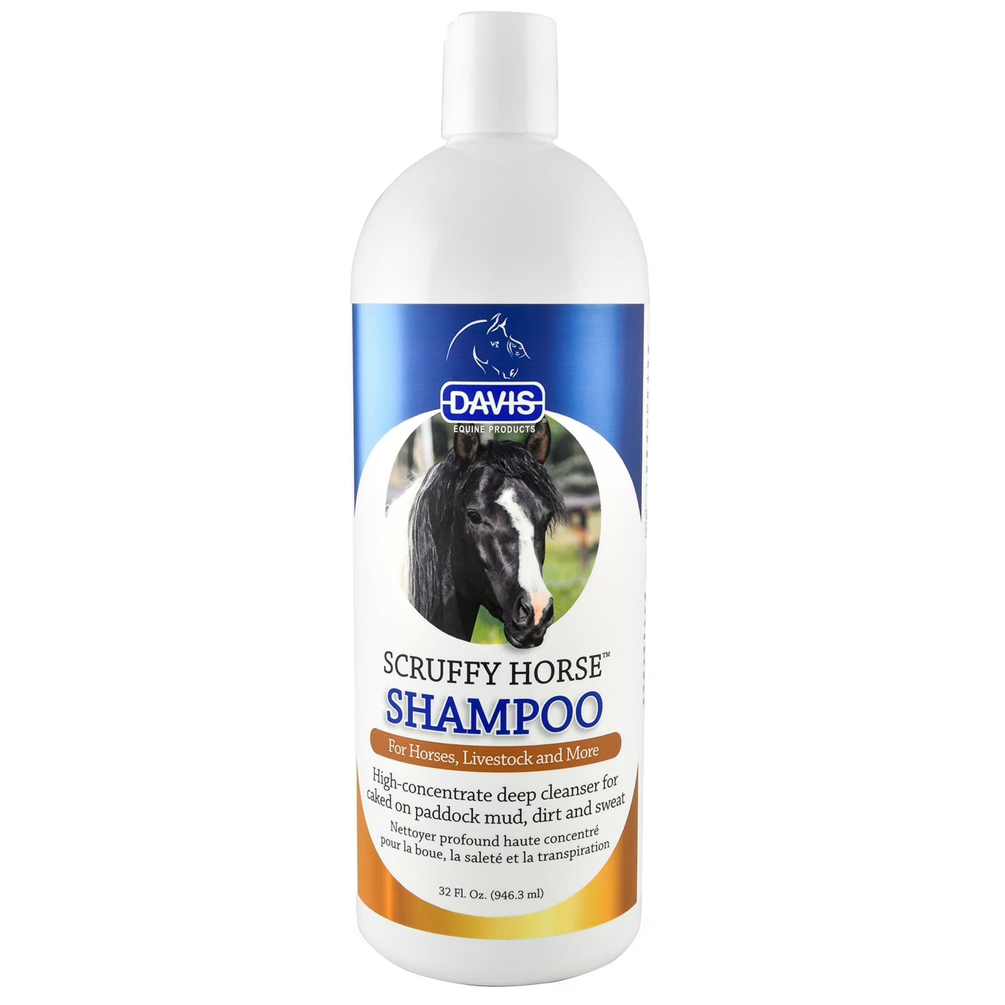 Horse Grooming Bundle Davis Scruffy Shampoo 32oz and Mane & Tail Brush