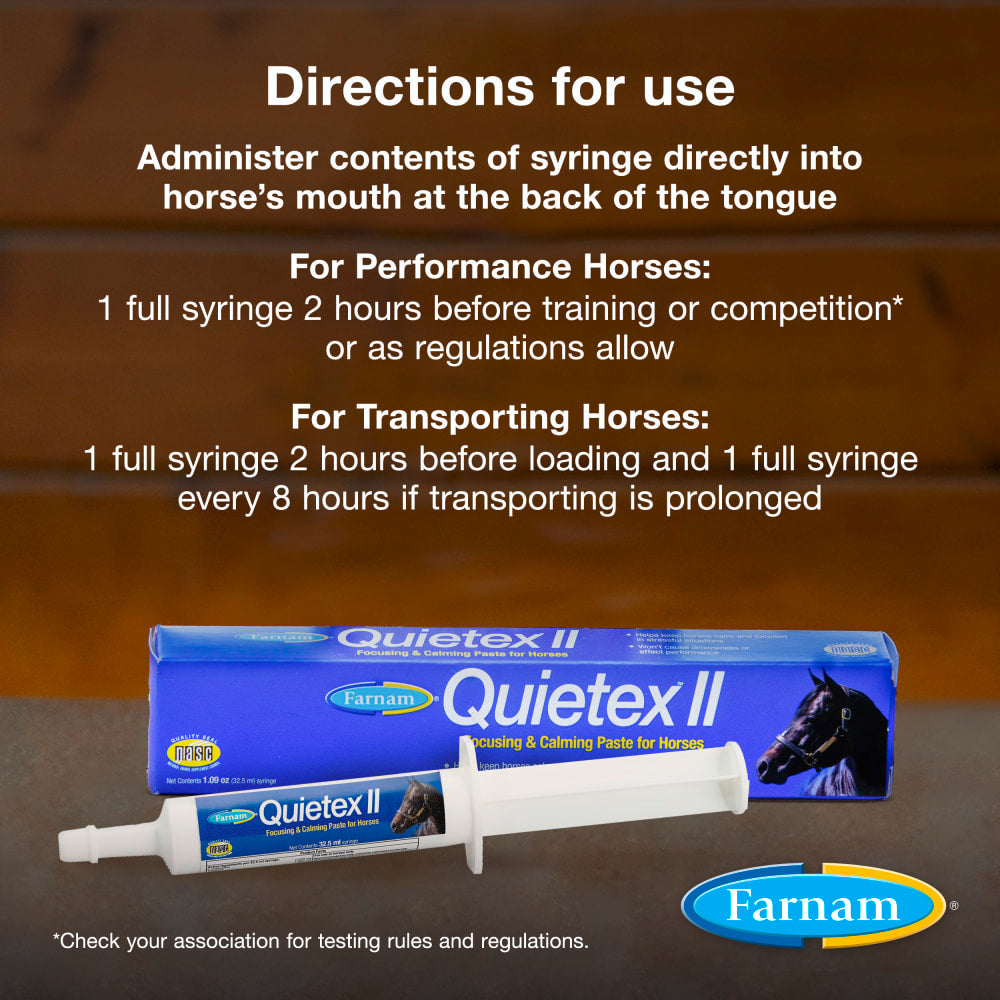 Farnam Quietex II Paste Focusing & Calming Pellets and Paste for Horses