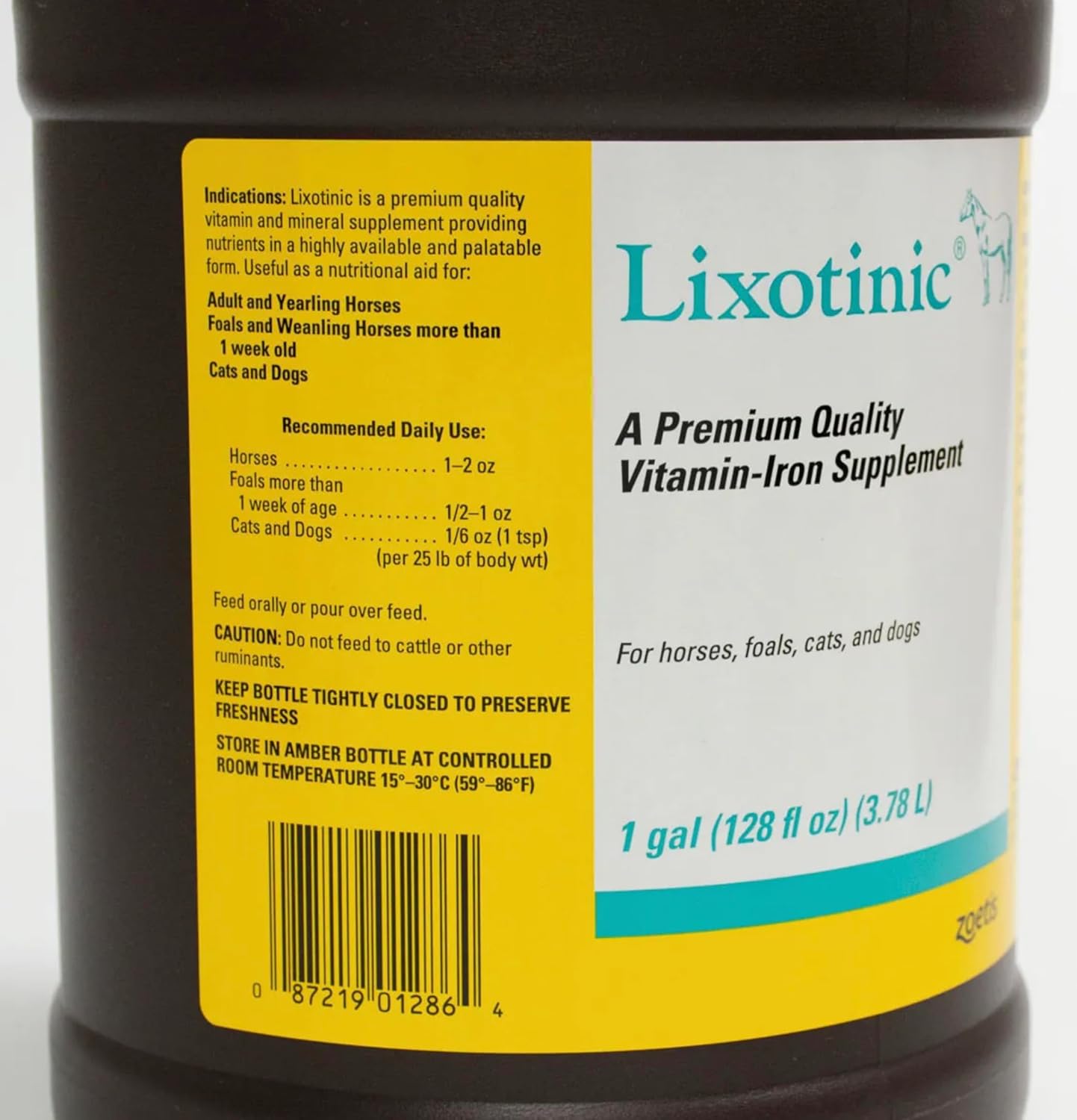 Pfizer Lixotinic Vitamin Mineral Supplement Horses Dogs Cats Foals Gallon