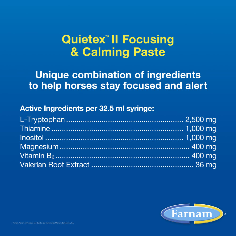 Farnam Quietex II Paste Focusing & Calming Pellets and Paste for Horses