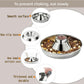 Stainless Steel Puppy Weaning Bowls,Cat Bowls For Food Water,Multiple Puppies Feeder Whelping Dishes,Litter Feeding Station Pans For Small Dogs Cats Eating At Same Time-Small Medium Large Size