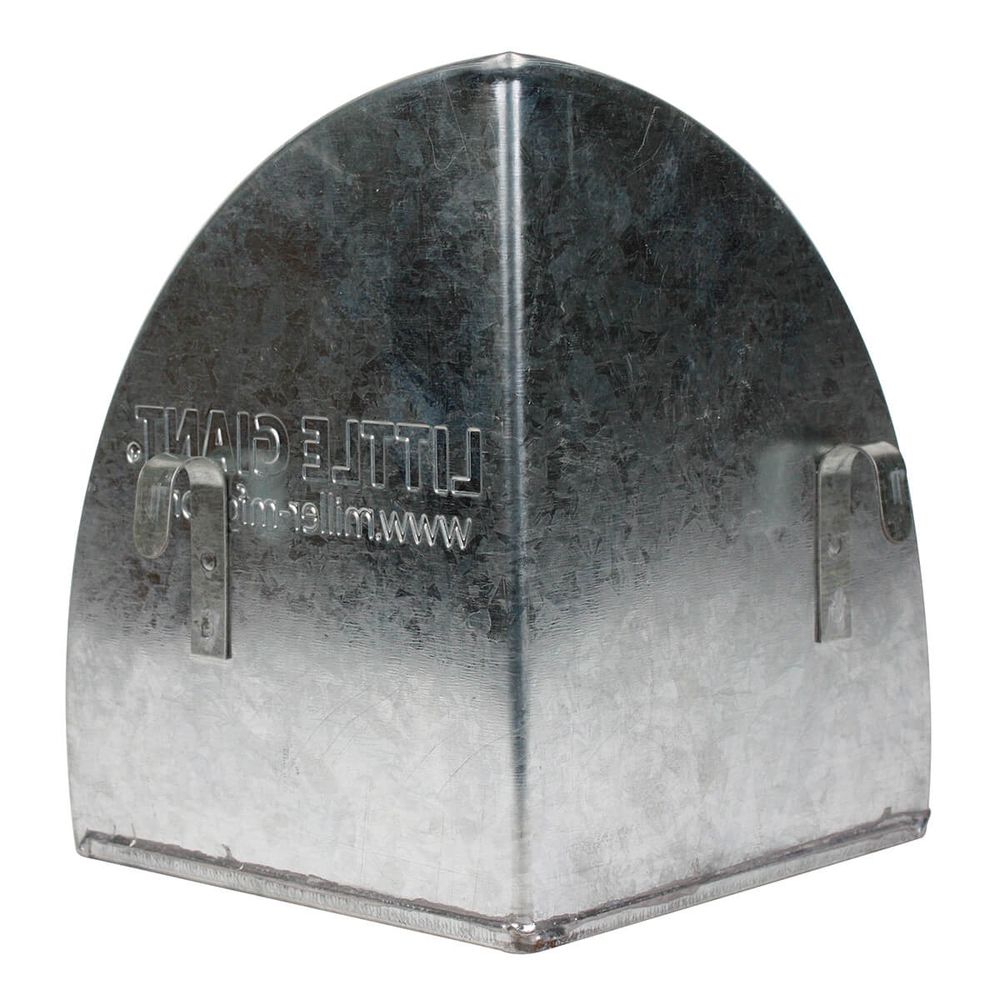 Little Giant Galvanized Hanging Corner Poultry Feeder Space-Saving Chicken Farm