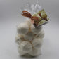 14 bath bombs in Orange Dreamsicle fragrance, gift bag bath fizzies, great for dry skin, shea, cocoa, 7 ultra rich oils