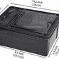 Portable Reptile Terrarium Habitat for Mini Pet Houses Breathable Holes Stackable Container (Black-M)