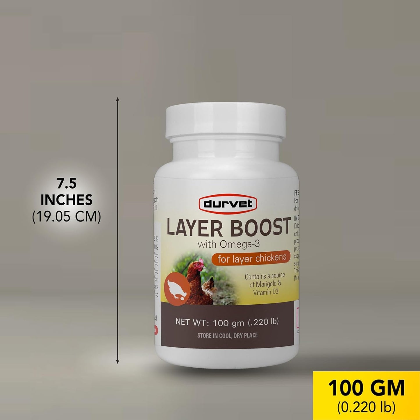 Durvet Layer Boost for Layer Chickens Poultry Vitamin & Electrolyte Supplement 100g