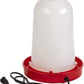 API Heated Chicken or Bird Waterer Heated Poultry Waterer, 3 Gallon