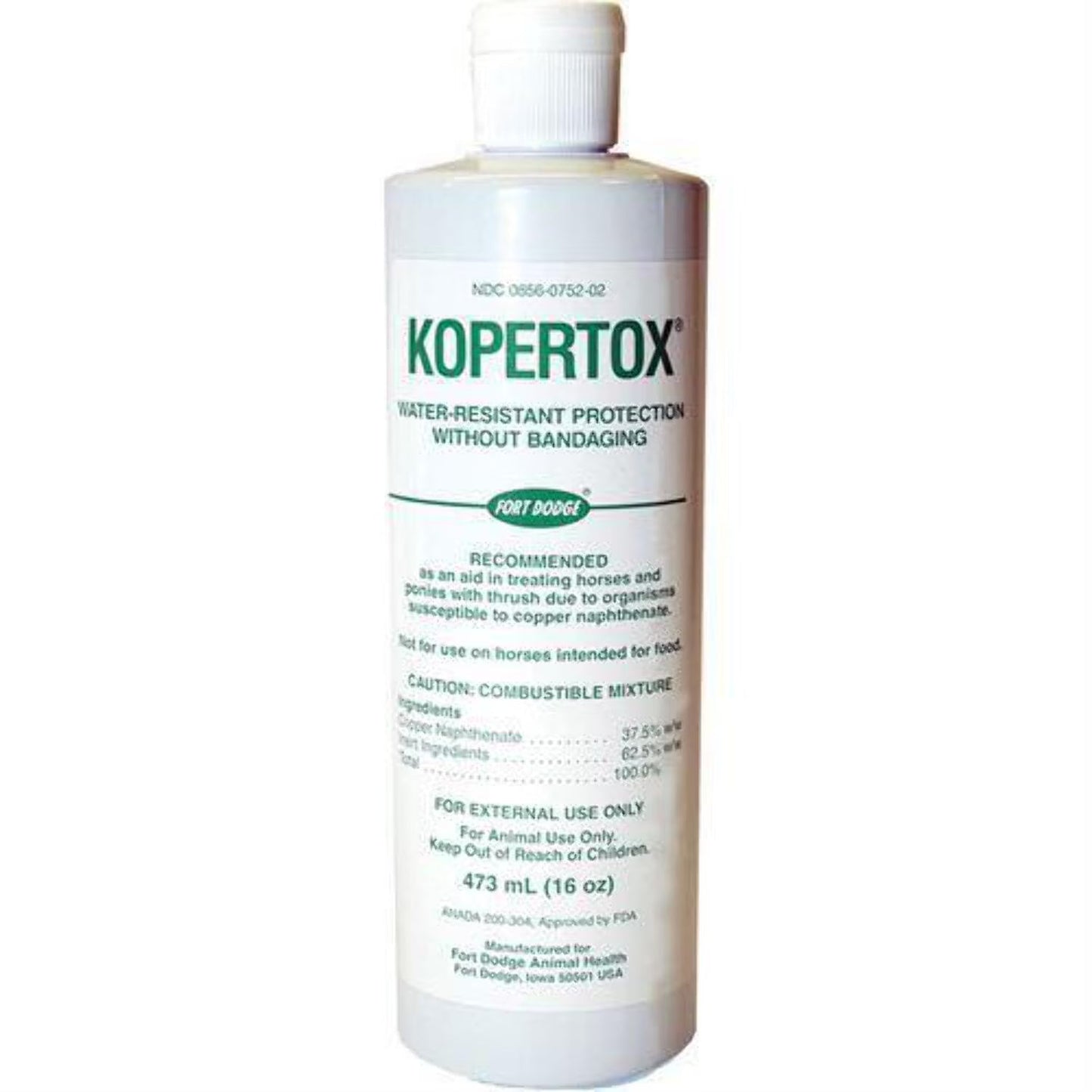 Zoetis Kopertox Horse & Pony Hoof Care Liquid Water-Resistant Formula 16 oz.
