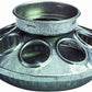 Mason Jar Baby Chick Feeder & Waterer Set - Galvanized Base with Glass Jar Bundle