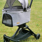 3 in 1 Pet Stroller Dog Cat Travel System Detachable Carrier Foldable 30lb