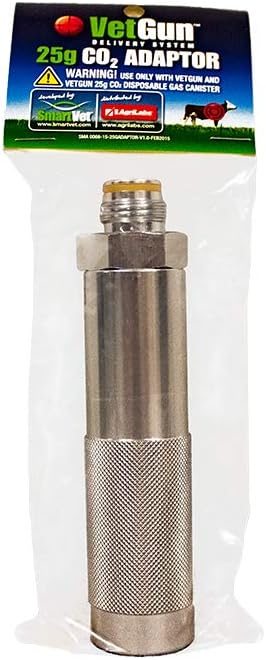 AgriLabs CO2 Adapter VetGun Cartridge Compatibility 25 gm