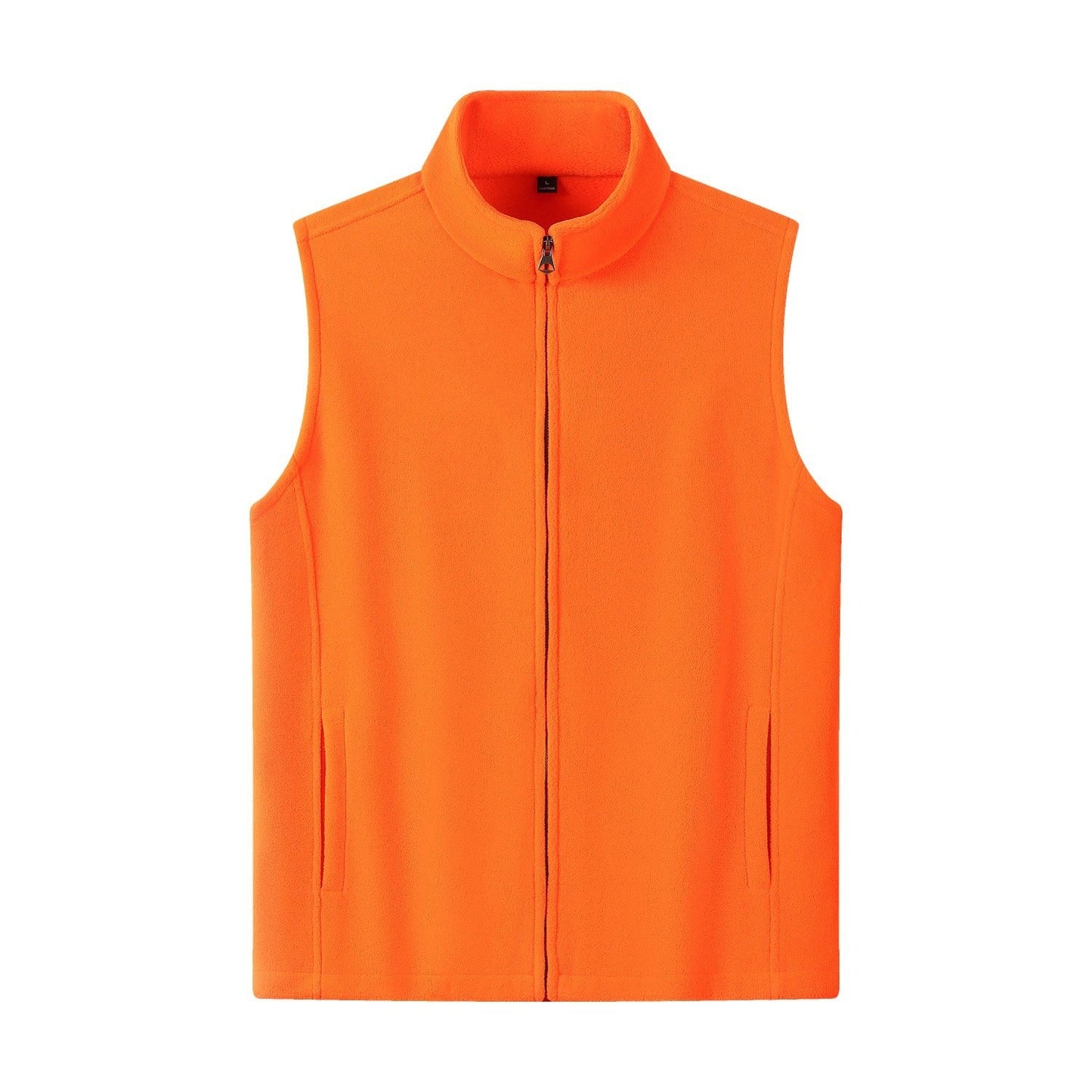 Zipper Stand Collar Double-sided Fleece Cardigan Fleece Vest
