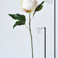 18" Faux Peony Bud Stem White