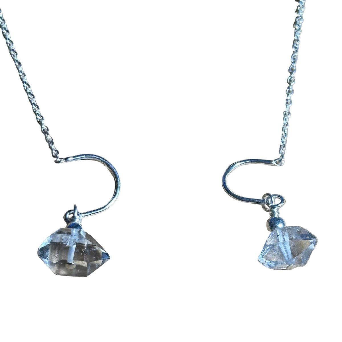 Pendientes Bertoni Herkimer Threads - Plata de ley