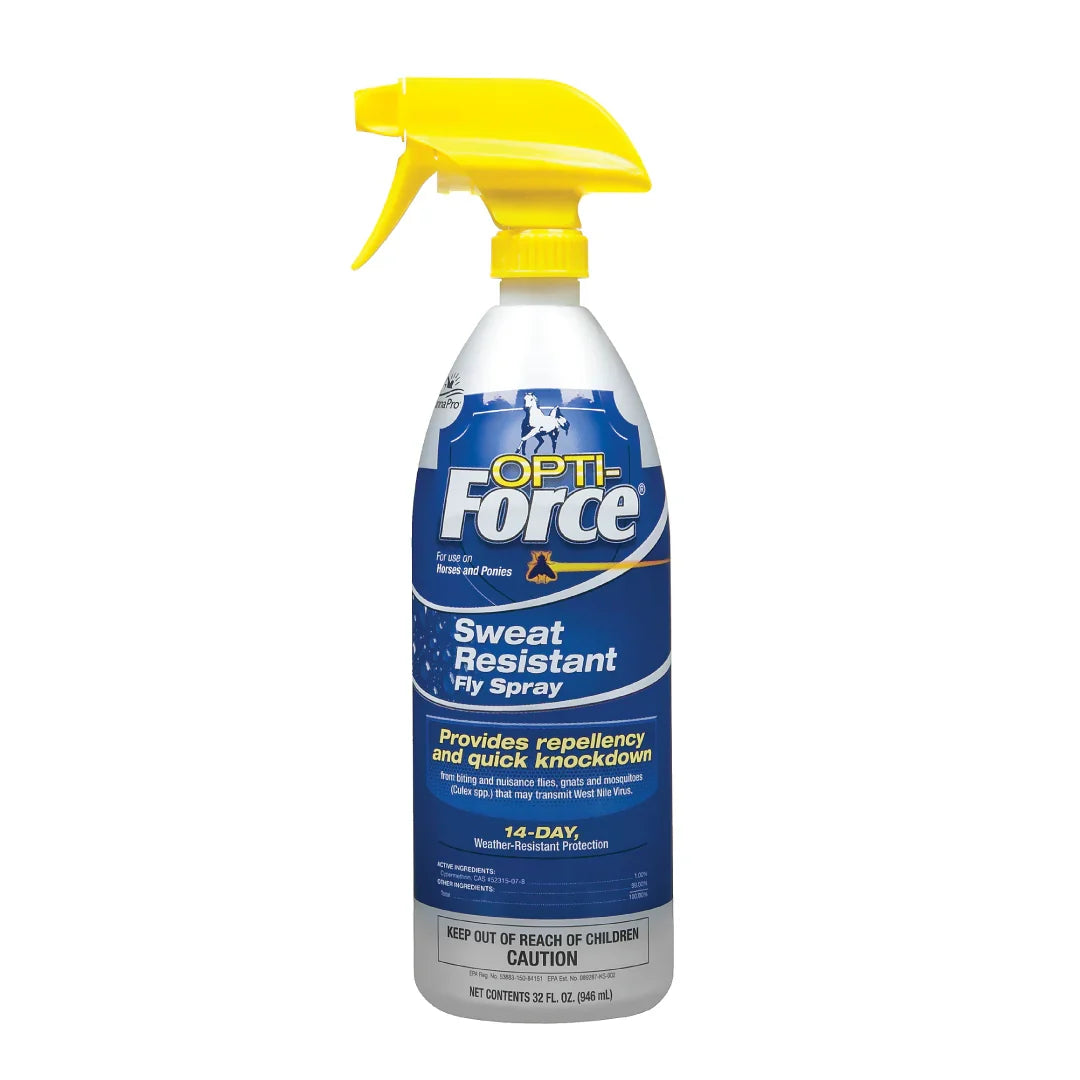 Manna Pro Opti-Force Sweat Resistant Fly Spray for Horses 32 oz.