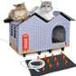 Elevated Heated Cat House for Indoor & Outdoor Cats