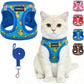 Cat Harness and Leash Set Escape Proof Reflective Mesh Vest