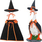Halloween Fall Porch Goose Outfit, 23in Lawn Goose Cloth Halloween Ghost Pumpkin Costume For Lawn Goose, Patio Yard Art Geese Decor, Thanksgiving Fall Themes Seasonal Accessory