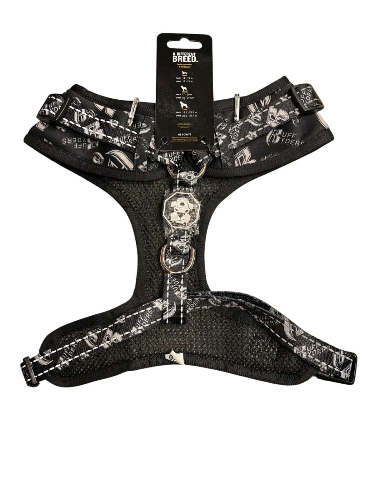 FreshPawz Fully Adjustable Harness Breathable/Reflective Size X-tra Small Black
