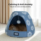 2-in-1 Cat Cave Bed Tent for Indoor Cats 19 Inch Plush
