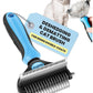 2-in-1 Dog & Long Hair Cat Deshedding Brush Undercoat Rake Dematting Tool