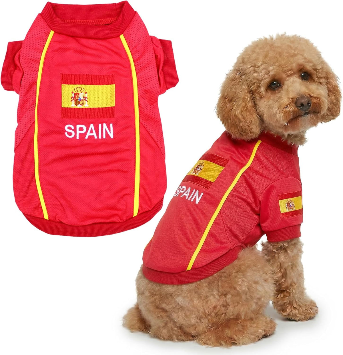 Parisian Pet Breathable Mesh Soccer Jersey for Dogs, XS–5XL