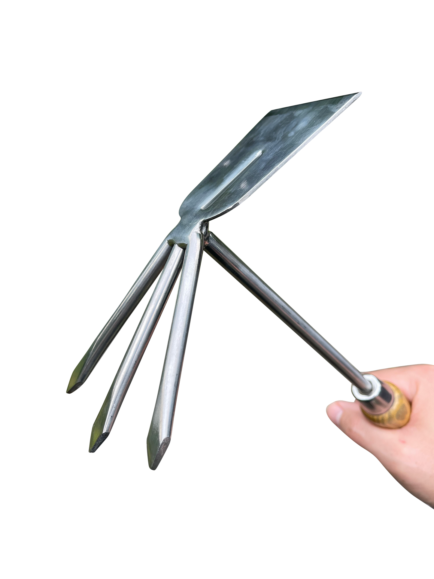 Stainless Steel Garden Cultivator Hoe (classic wood handle)