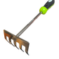 Stainless Steel 5 Tine Rake Cultivator Tiller Tool