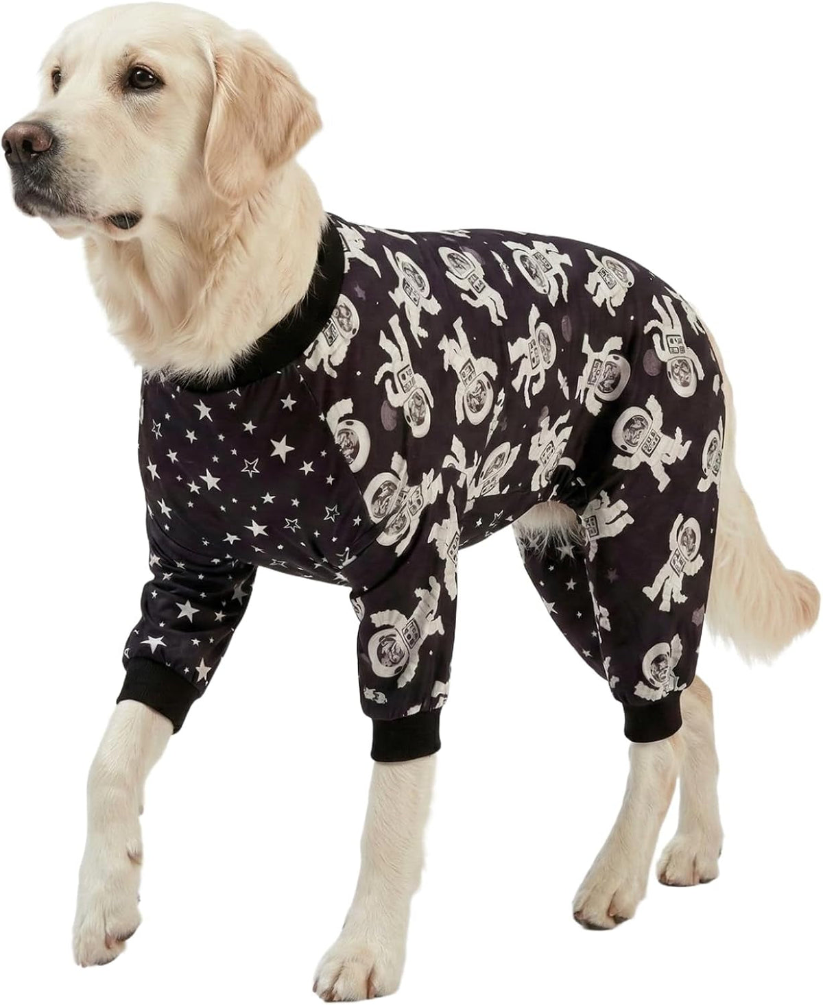 Large Dog Onesie Pajamas – 3 Prints, Sizes Medium–3XL
