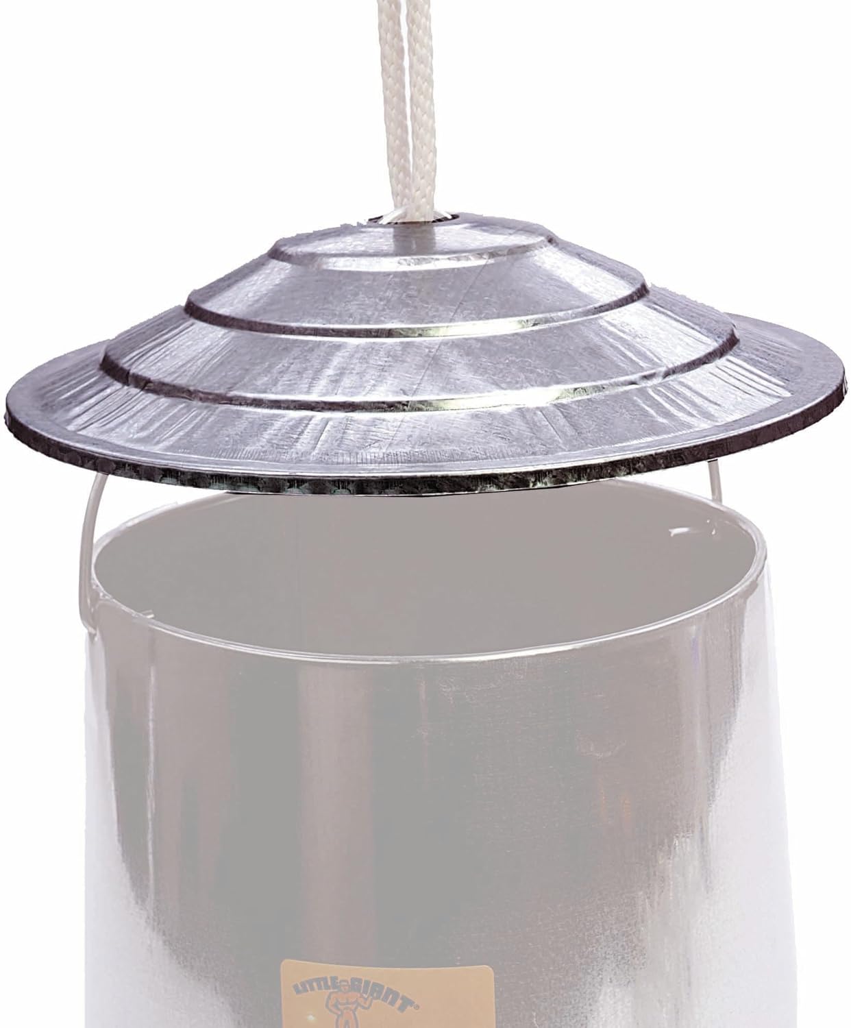 Little Giant Hanging Poultry Feeder Cover 3PCK Galvanized Anti-Roost Shield