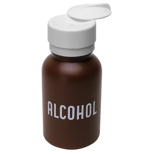 Amber Alcohol Dispensing Bottle Refillable Dispenser 8oz