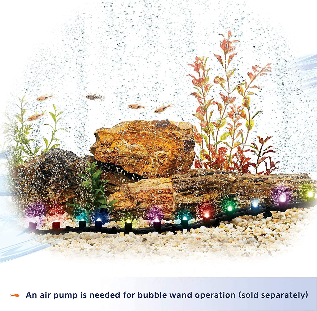Luz LED decorativa flexible y burbuja para pecera y acuario