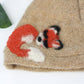 Sleeping Fox Cashmere Hat - Newborn