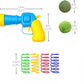 Cat Ball Gun Launcher Toy with 30pcs Colorful Stretch Plush Pom Pom Ball