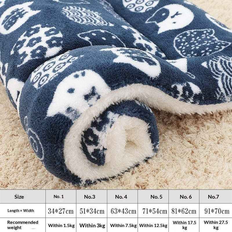 Thickened Pet Mat For Autumn And Winter Warmth