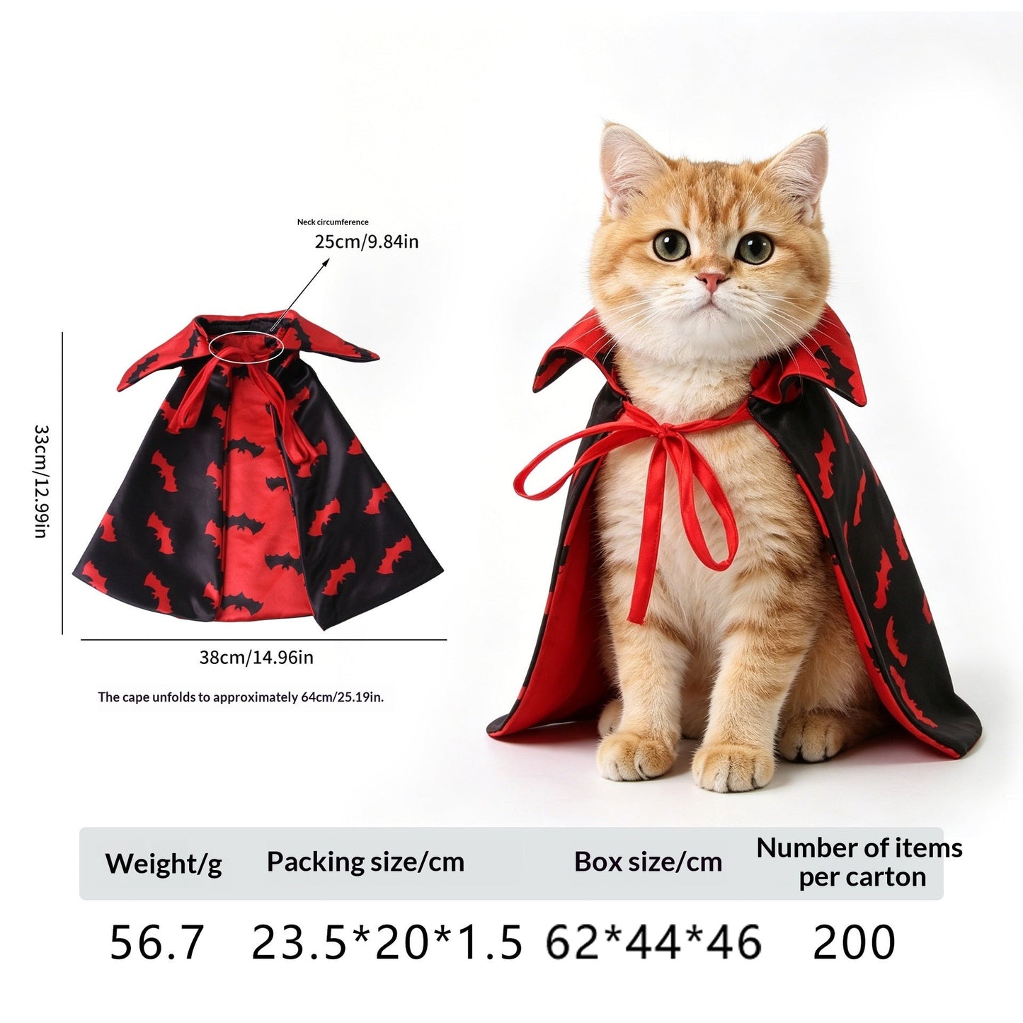 Pet Costume Cat Transformation Funny Holiday Dress-Up Outfit