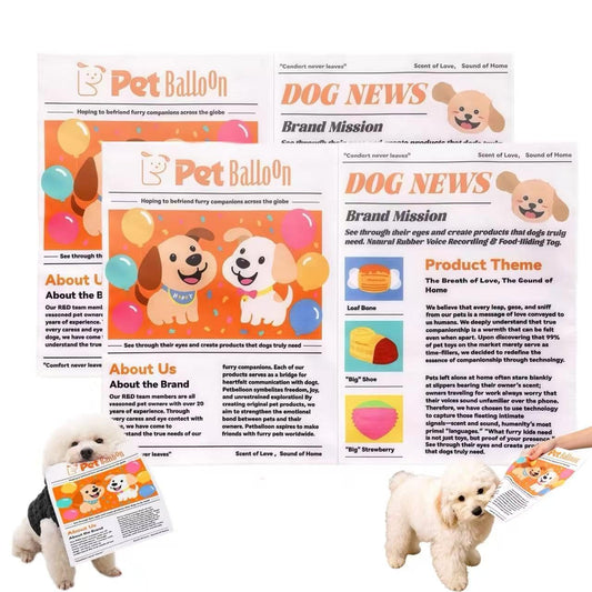 2-Pack Indestructible Newspaper Dog Toy, Creaks Newspaper Squeaker Toy For Dogs, Interactive Crinkle Dog Toy, Durable Washable Bite-Resistant Pet Toys For Small Medium Dogs Poodle Teddy