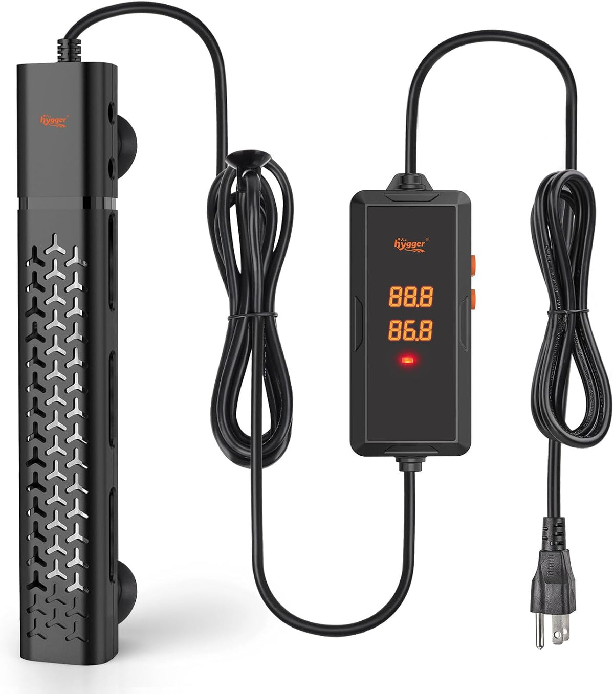 Calentador de acuario hygger de 200W/300W/500W con control de temperatura inteligente