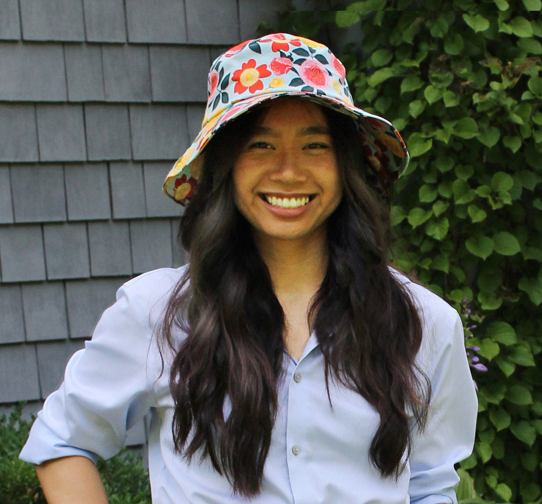 Cotton Bucket Sun Hat in Heirloom Garden