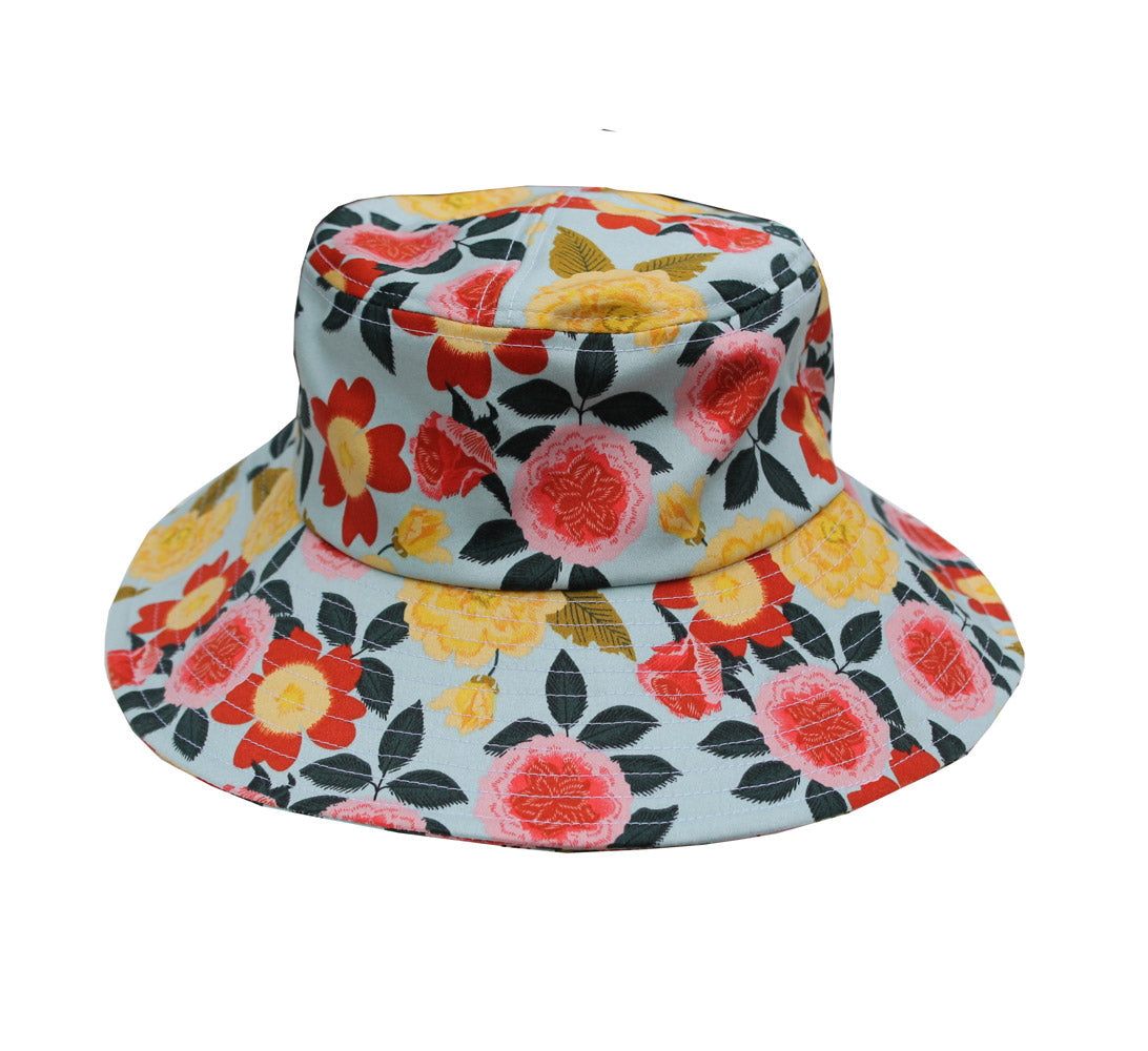 Cotton Bucket Sun Hat in Heirloom Garden