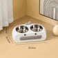 Duck Design Pet Double Bowl Plastic Kitten Dog Food Drinking Tray Feeder Cat Feeding Pet Supplies Accessories